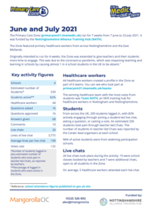 A screenshot of the front page of the report