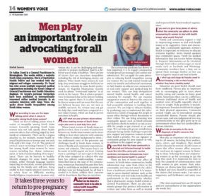 Newspaper article on health of South Asian women